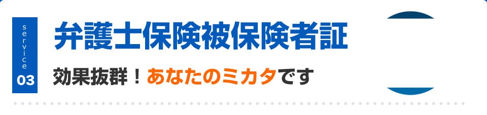 弁護士保険被保険者証 効果抜群！あなたのミカタです